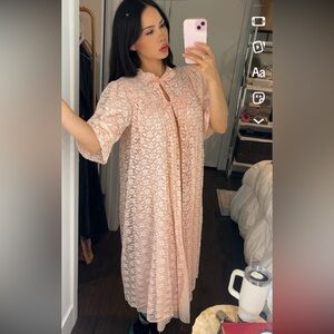 Vintage Pink Lace Nightgown